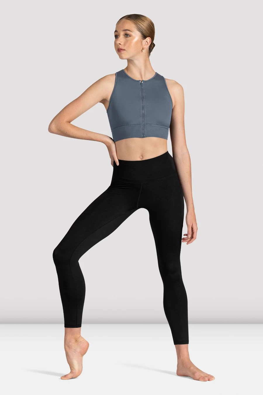 Bloch Wanita Kya Zip Depan Crop Top