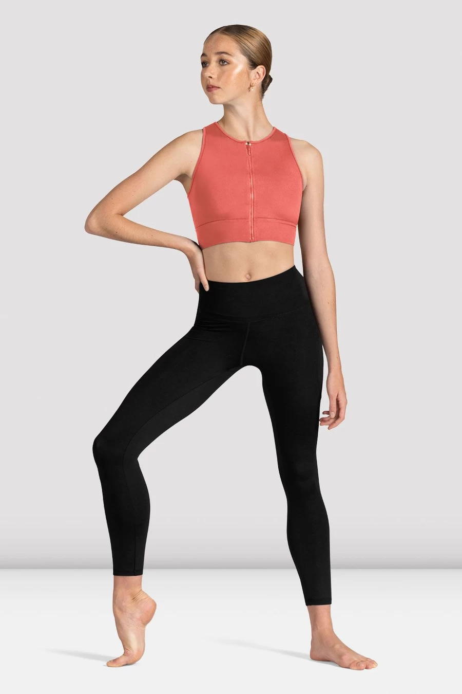 Bloch γυναικεία Kya φερμουάρ μπροστά Crop Top