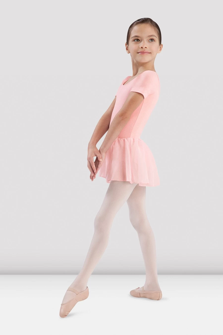 Bloch 女の子半袖スカートレオタード