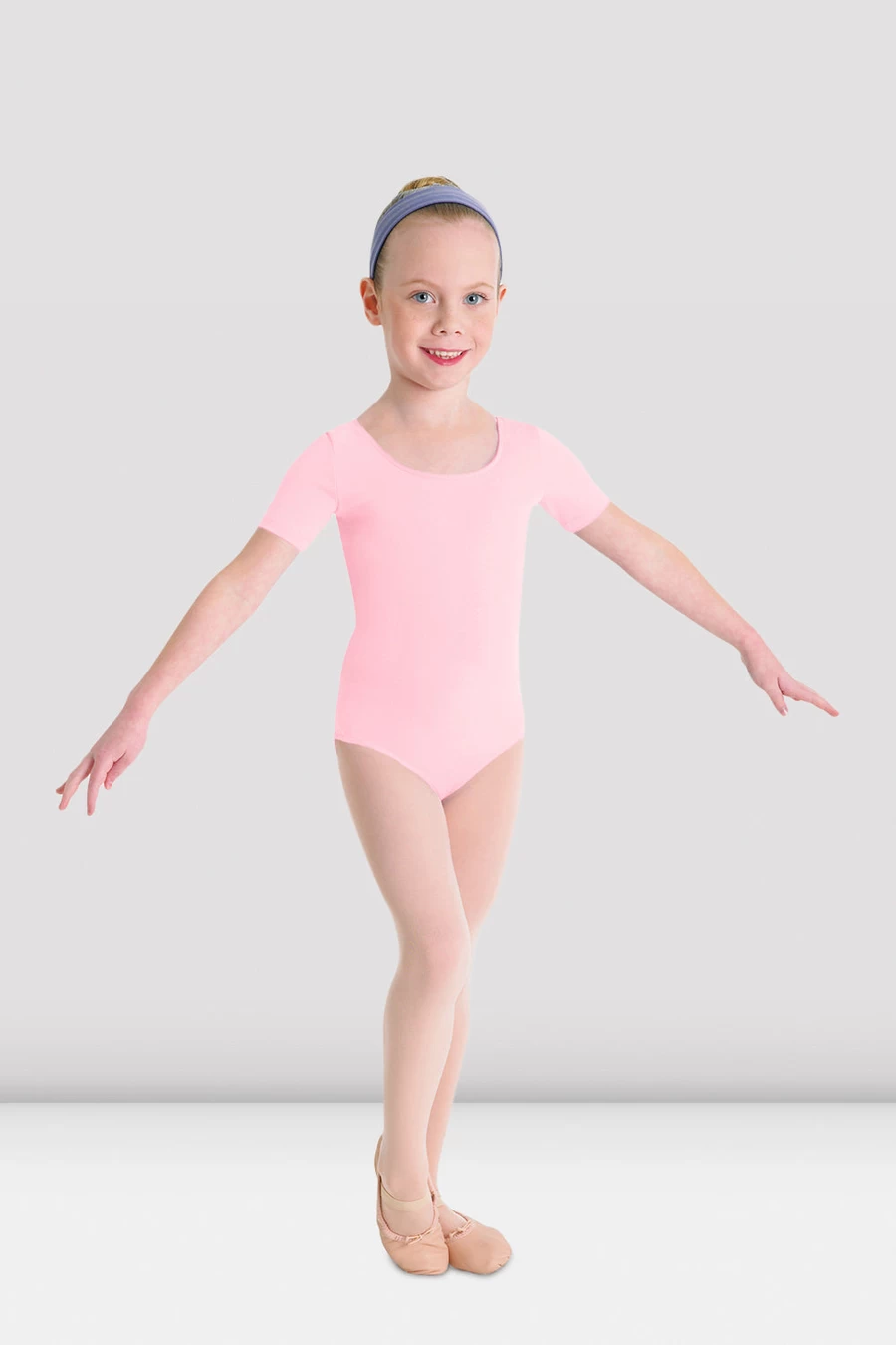 Bloch Girls Short Sleeve Round Neck Leotard