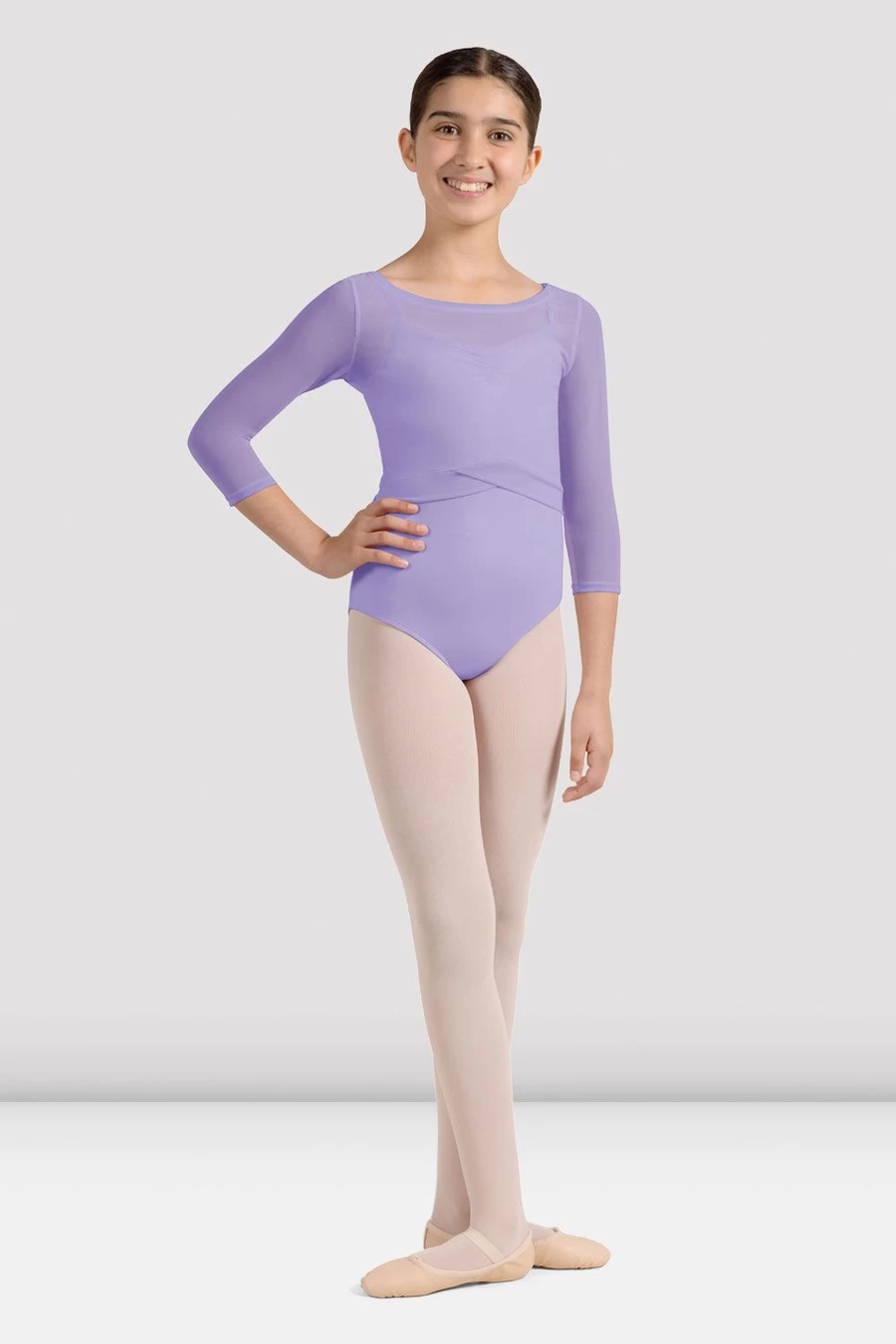 Bloch Mirella Miami Top Met 3/4 Mouwen Voor Meisjes