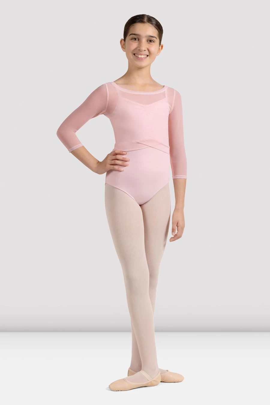 Bloch Mirella Miami Top Met 3/4 Mouwen Voor Meisjes